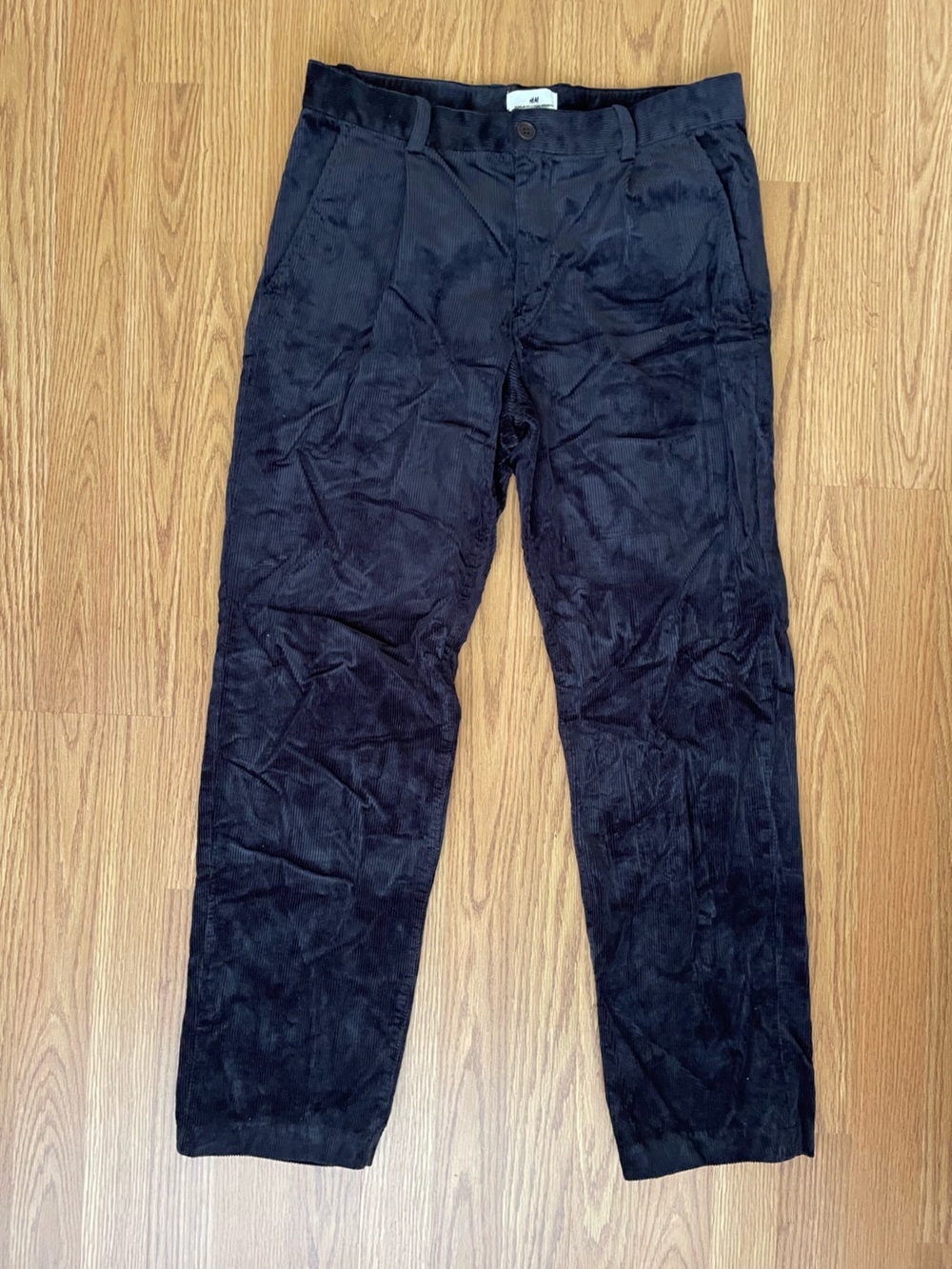 H&M Men's deep blue Corduroy Pants preppy grandpa core size 30